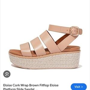 Fitflop Eloise Cork Wrap Platform Sandals - Brown